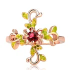 Женское Винтажное кольцо в виде листьев из розового золота