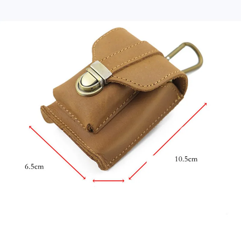 Поясная Сумка LEACOOL из натуральной кожи для мужчин кошелек на пояс чехол сигарет