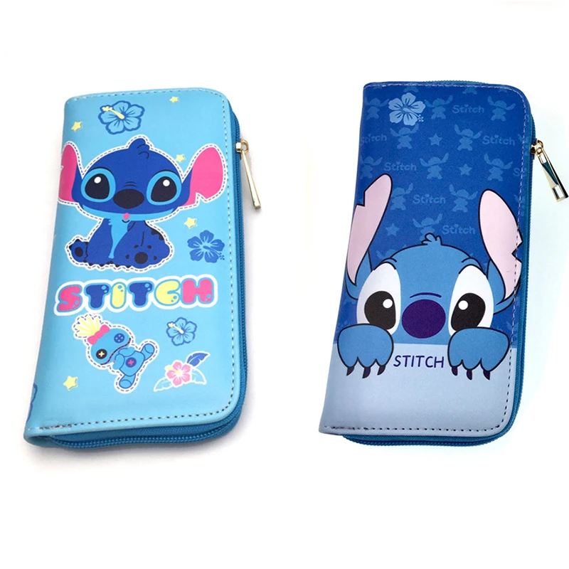 Кошелек со стичем длинный стильный кошелек с мультяшным аниме Лило и из