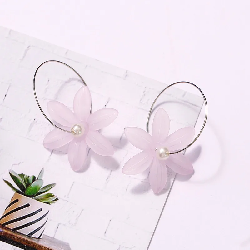 Fresh frosted transparent large flower petals DIY handmade earrings accessories jewelry finding components material 40pcs | Украшения и