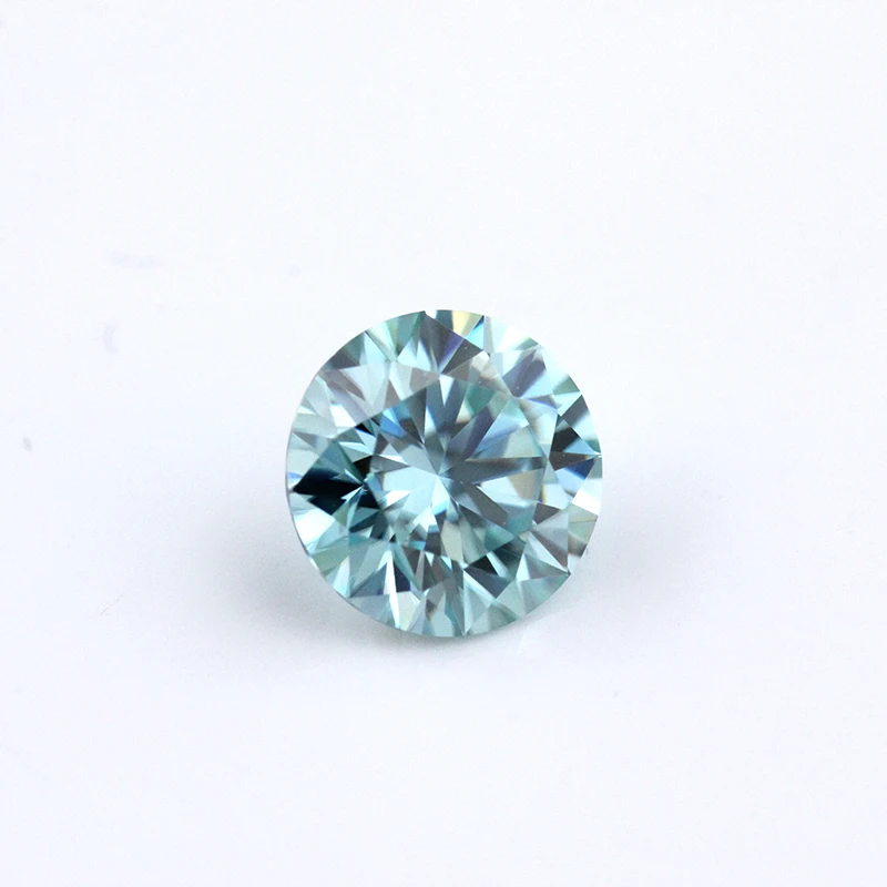 Красивый 1ct синий Moissanite VVS Тест Положительный 6 5 мм свободные моиссаниты камень