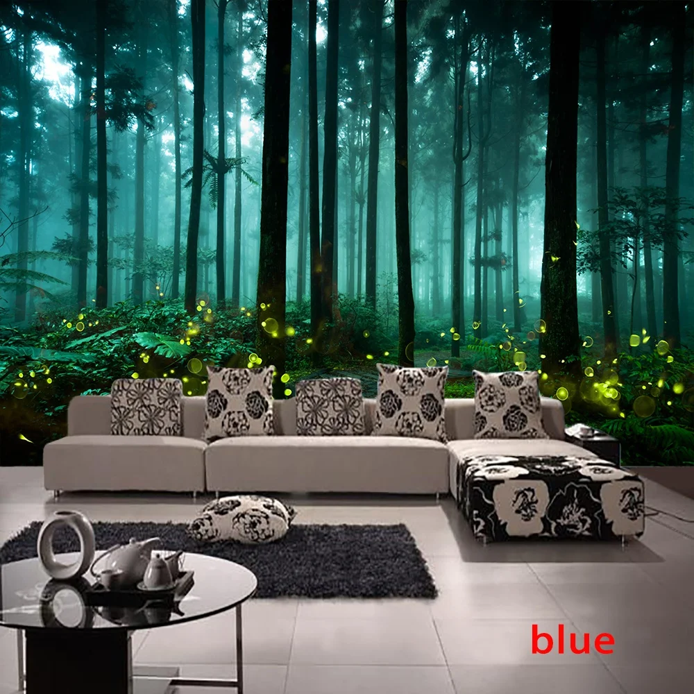 

Natural Landscape Tapestry Psychedelic Scene Home Art Decorative Tapestry Yoga Mattress Sheet Forest Wall Tapestry
