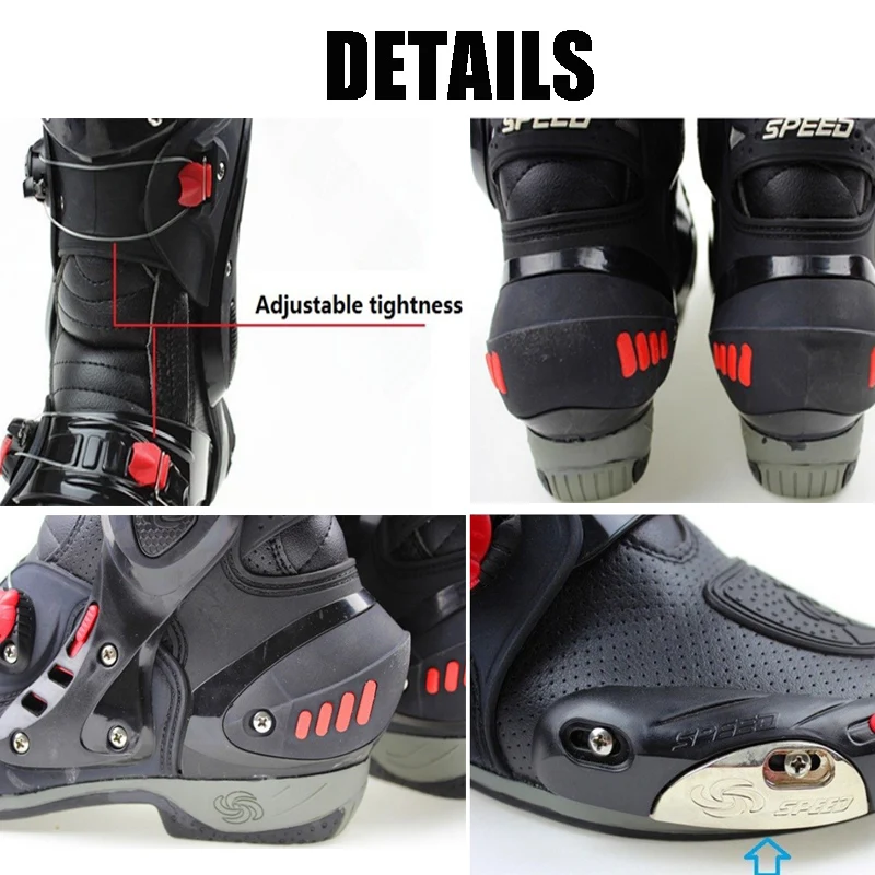Мужские мотоциклетные ботинки с разрезом Обувь для гоночного мотоцикла bota