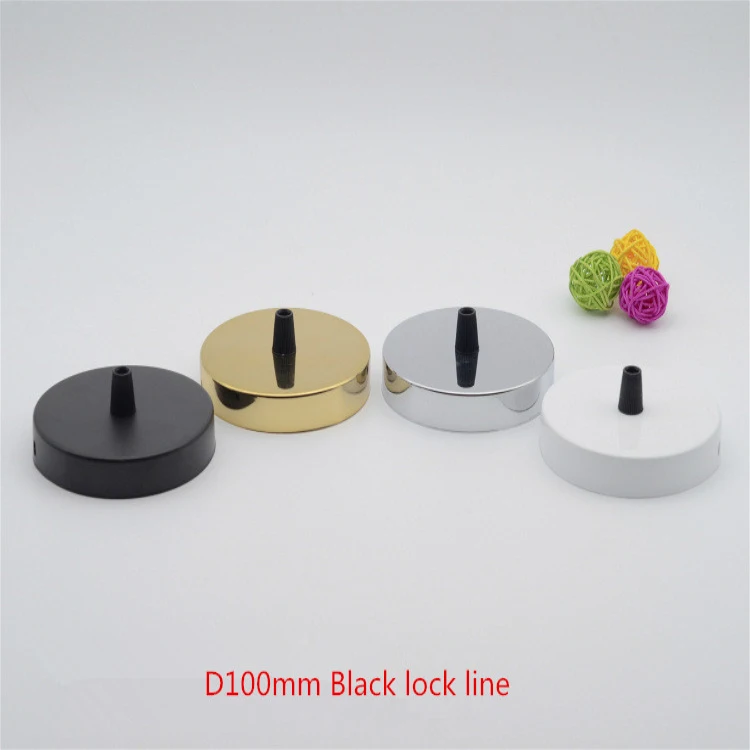 Black lock line Люстра на присоске прямая, боковая диск сбоку подвесная пластина основание шасси освещение крепежные принадлежности черный/белый/серебристый/золотистый - Цвет: Black lock line