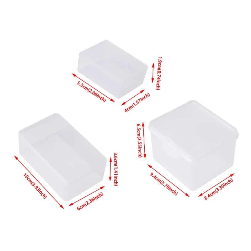 

C5AC Rectangular Plastic Clear Storage Box Jewelry Beads Collection Container Organizer