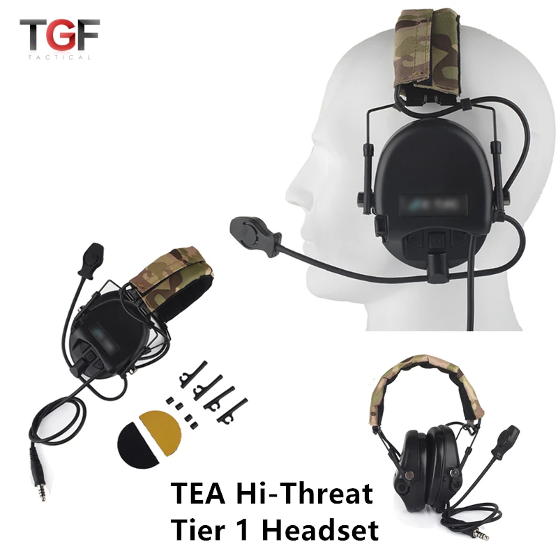 TEA Release тактическая гарнитура Новая Hi-Threat Tier 1 для шлема камуфляжная повязка на