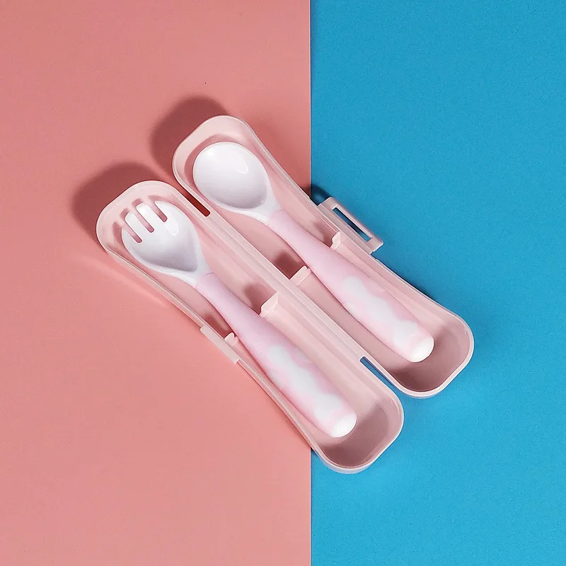 Interesting Baby Spoon Bendable Baby Feeding Training Spoon Food Grade Pp Silicone Spoon Baby Crooked Spoon Fork Kids Cutlery images - 6