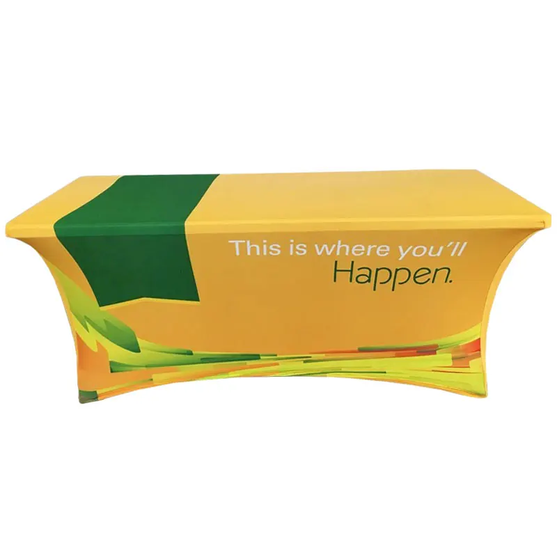 Cloth 4ft 6ft 8ft Advertising Spandex Tablecloth For Trade Show Outdoor Display
