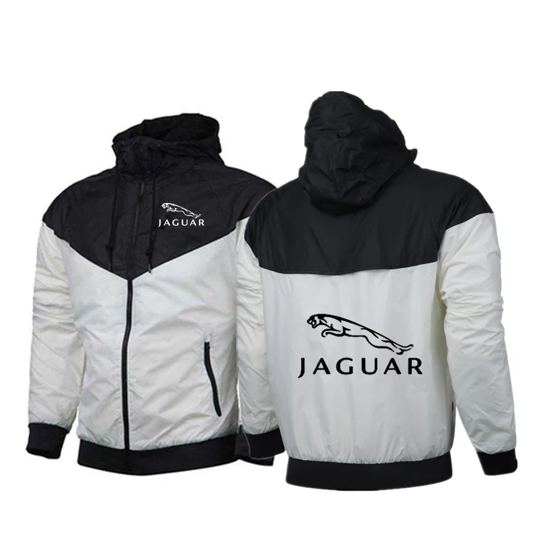 

Мужская весенне-осенняя модная ветровка на молнии с капюшоном, Повседневная Высококачественная уличная спортивная водонепроницаемая курт...