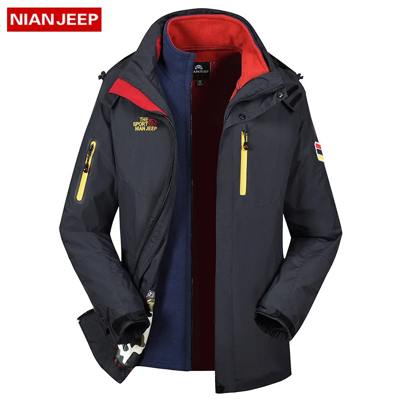 Весенне-осенний костюм из трех-в-одном прокладочным холстом овечьей шерсти