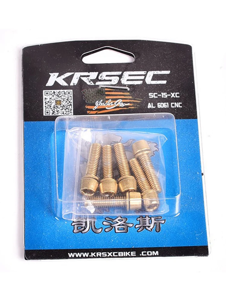 

6 Bicycle Rod Screws M5x18mm Titanium Alloy Bicycle Rod Bolt Screw Washer Set,corrosion-resistant Mountain Bike Rod Parts