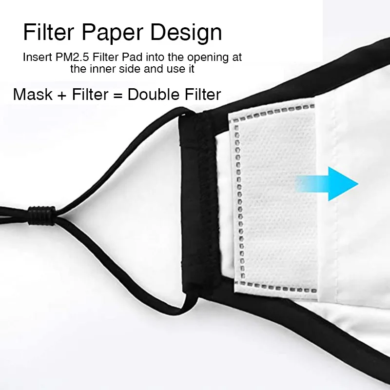 2 Pack Face Mask Covers with Air Filter Cotton Sheet Washable Reusable Mouth Cover Adjustable Straps | Аксессуары для одежды