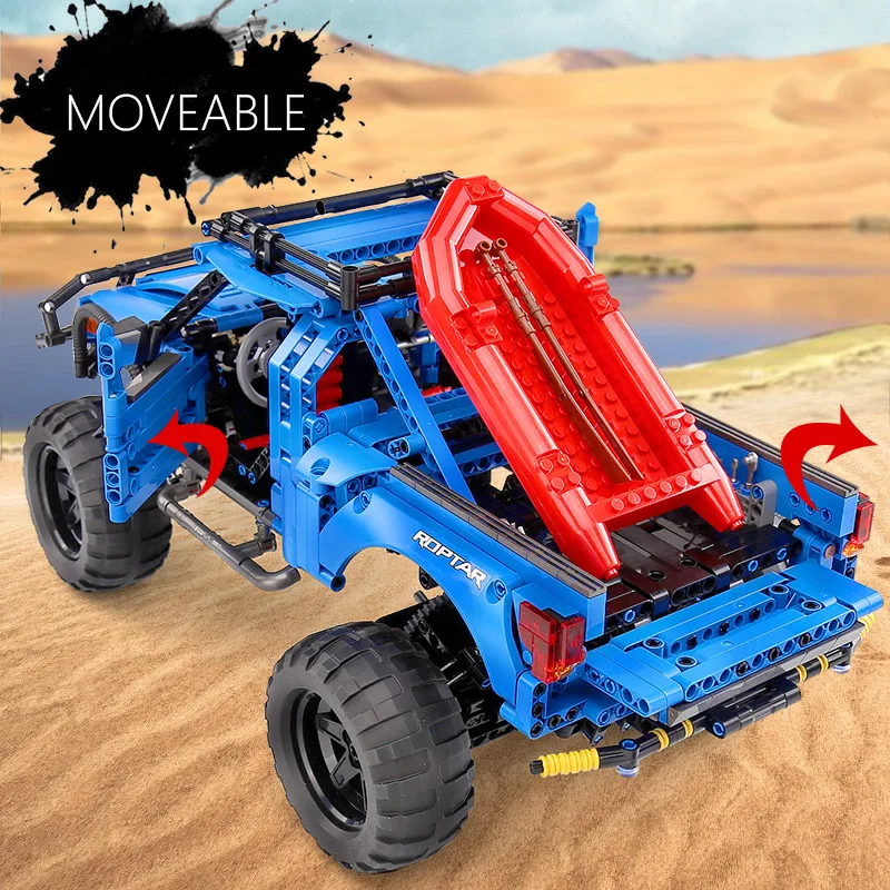 MOC Forded Mustanged F 150 Raptor Pickup совместимый создатель Technic Speed Champions Car Trucks Toy|Блочные