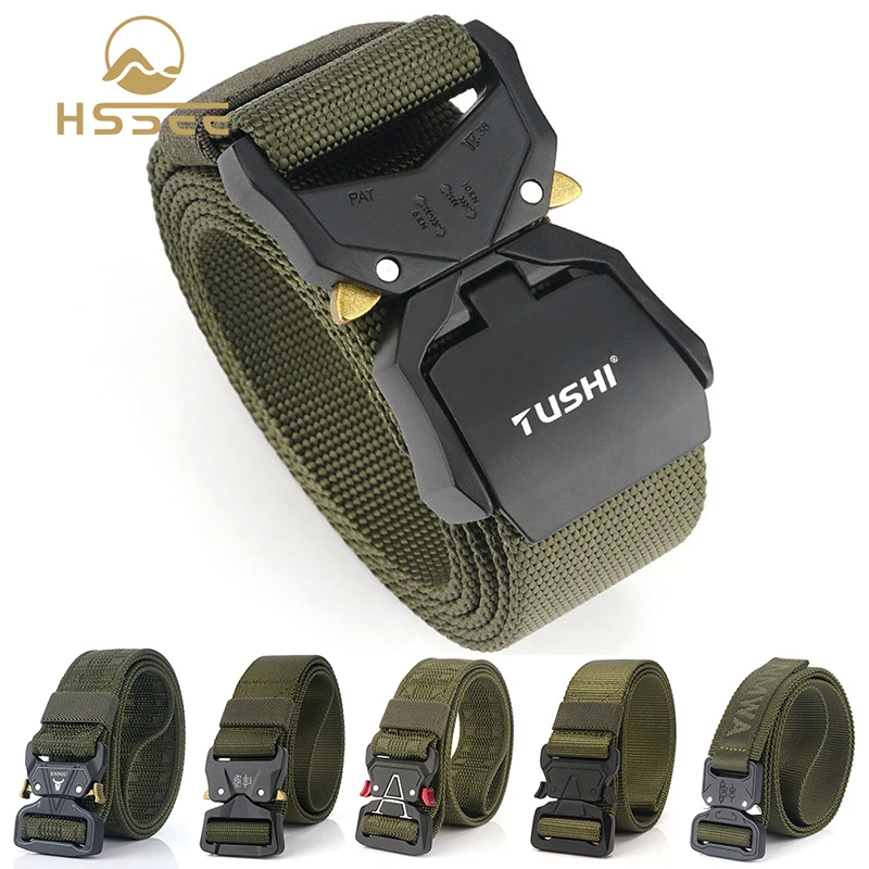 HSSEE Армейский зеленый серии Для Мужчин's нейлоновый ремень в стиле милитари