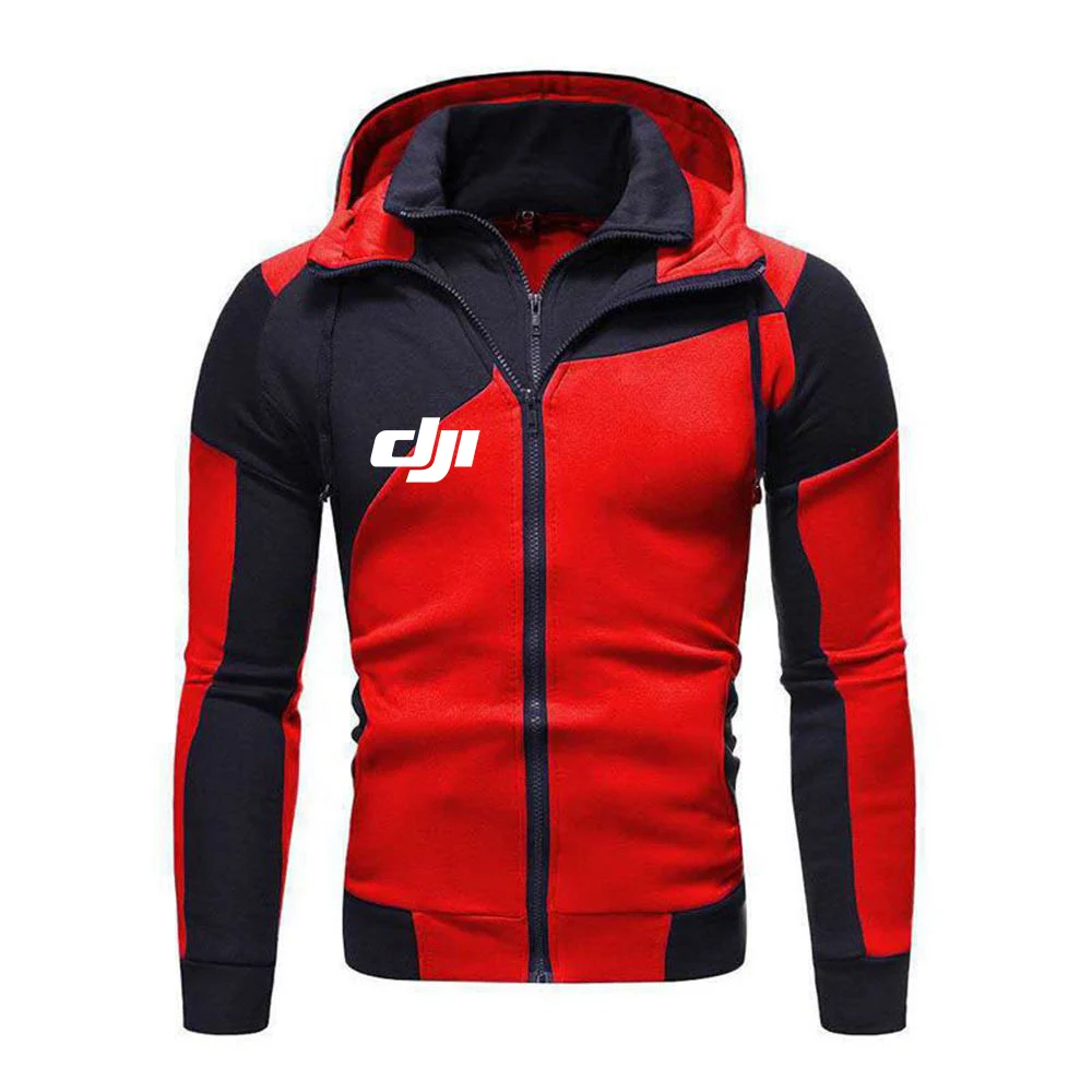 

DJI Professional Pilot Drone Logo New Men Sweatshirt Hoody Spring Fleece Cotton Zipper Hoodies Harajuku Male Clothing Jackets