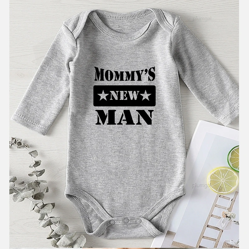 Боди для новорожденных Новые мужские комбинезоны с буквенным принтом Летняя