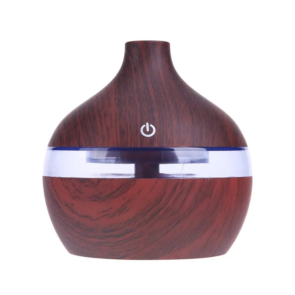 

200ML Mini USB Intelligent Induction Wood Grain Aroma Essential Oil Diffuser Ultrasonic Air Humidifier LED colorful Humidifier