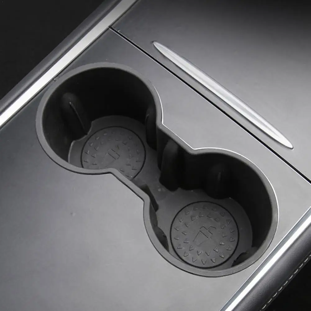 

Model3 Car Cup Holder Auto Seat Gap Water Drink Cup TPE Car Interior Center Console Cup Holder Insert For Tesla Model 3 Model Y