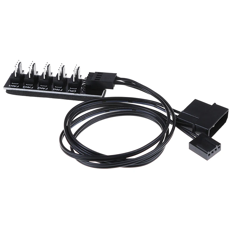От 1 до 5 4Pin чехол-кулер для процессора сплиттер-адаптер вентиляторного