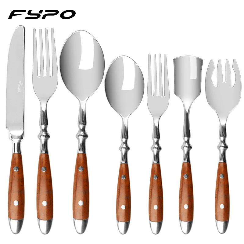 

Набор столовых приборов из нержавеющей стали, Западная Посуда, нож, вилка, ложка, набор столовых приборов, кухонные приборы, наборы кухонных ...