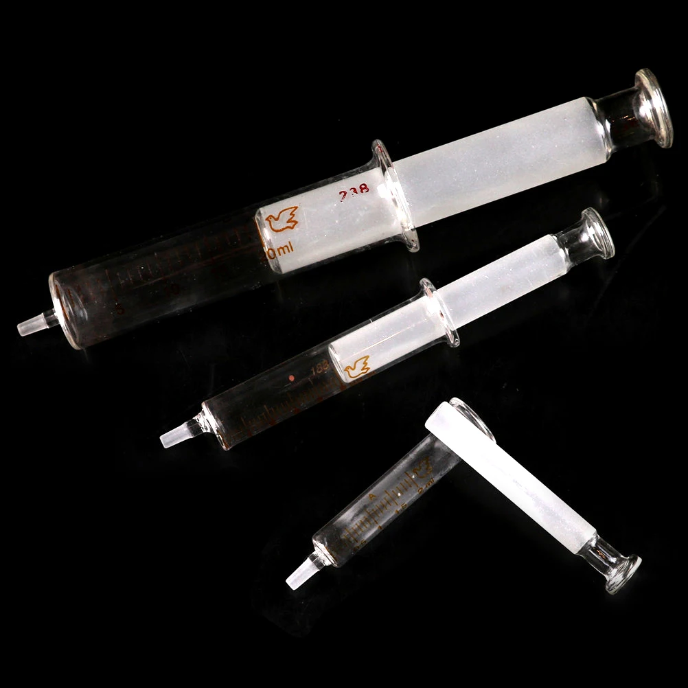 

1PC Glass Syringe Injector Sampler Dispensing with Ink Chemical Medicine 2ML 5ML 10ML 20ML Wholesale High Quality