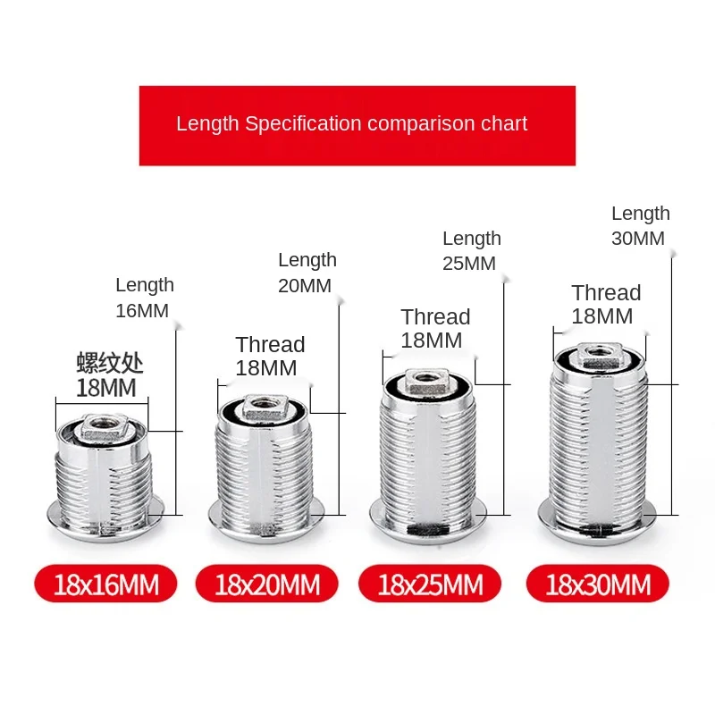Запирающийся замок для офисных дверей шкафов с двумя ключами 16/20/25/30 мм |