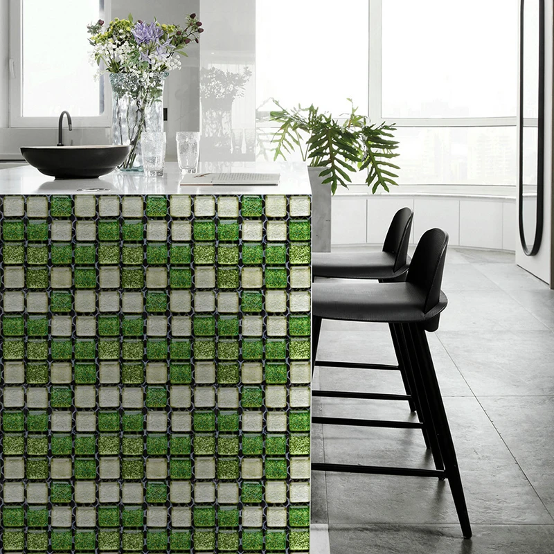 10 шт./лот 3D мозаичные наклейки для плитки на стену самоклеящиеся ПВХ материалы