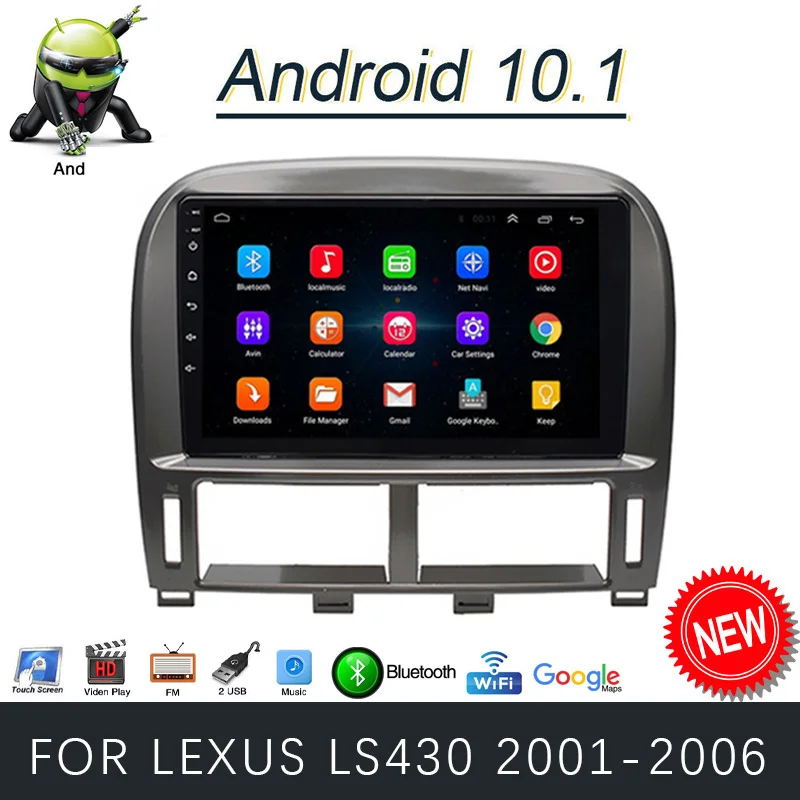 

9 "Android 10,1 автомобильный DVD плеер gps-навигация, радио, стерео Wi Fi пульт дистанционного управления для Lexus LS430 2001-2006 Автомобильный мультимедийны...