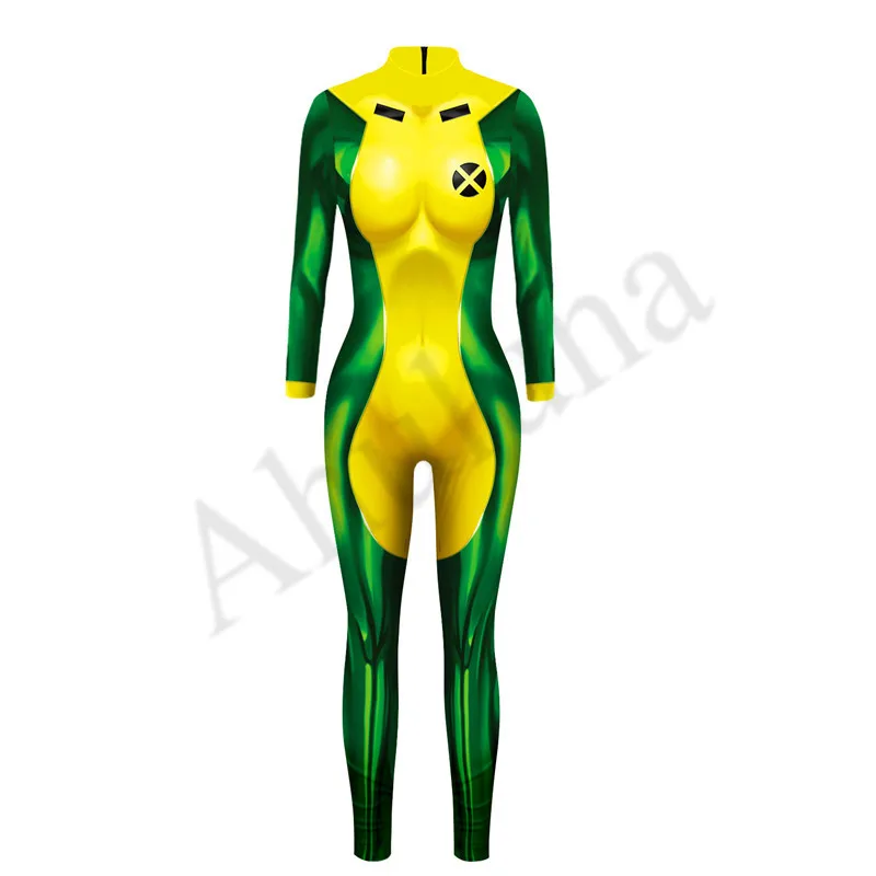 BAX061 7 цветов X для мужчин Анна Marie Rogue Косплей Костюм для женщины zentai боди костюм комбинезоны для Хэллоуина вечерние C129 - Цвет: BAX061