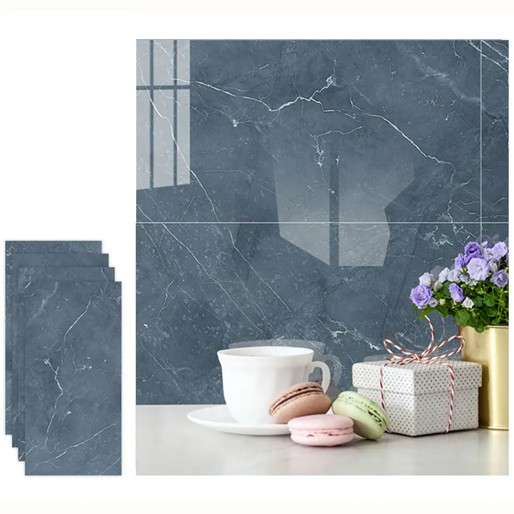 

30x60cm PVC Self Adhesive Thicken Marble Floor Sticker Waterproof Home Decor for Living Room Kitchen Backsplash Tile Wallpaper