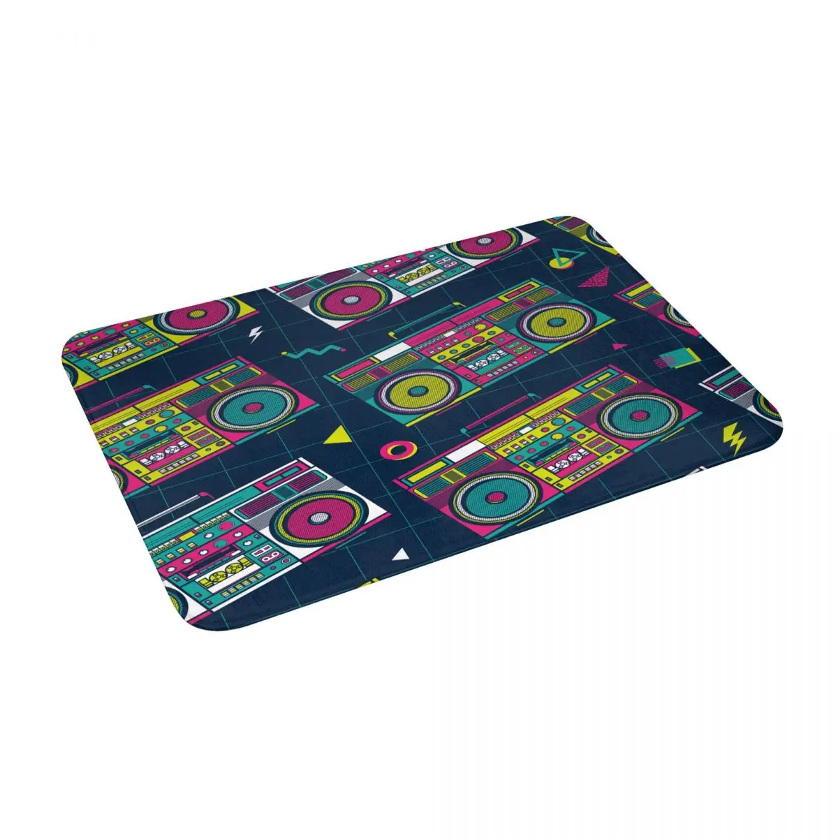 Нескользящий напольный коврик в стиле ретро популярный 80-х бокс-радио для