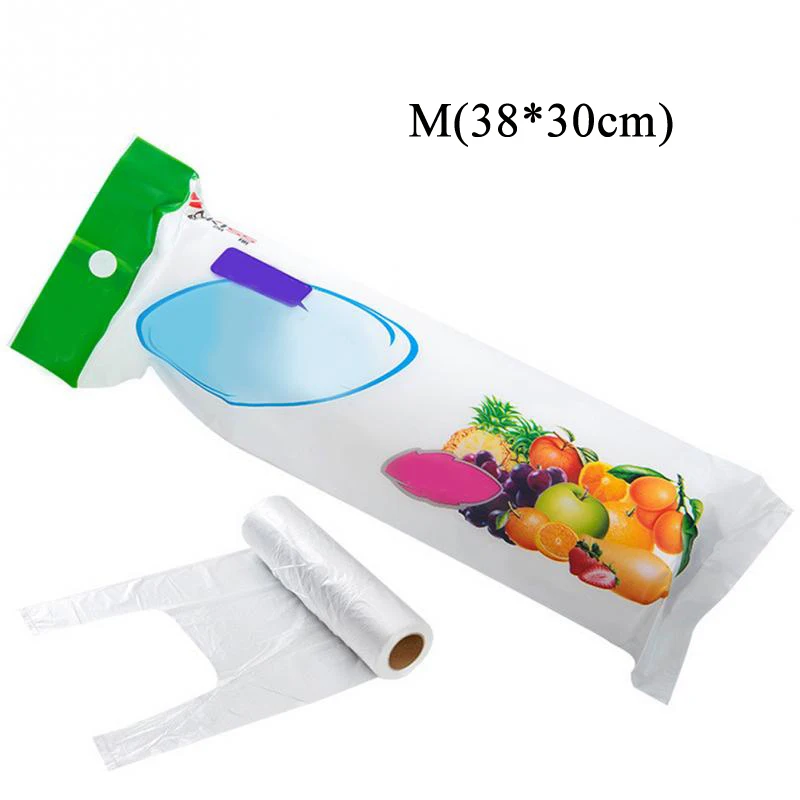 M 100 шт/рулон сохранение продуктов в свежем состоянии сумка для хранения рулон вакуумный Герметик мешок для сохранения пищи кухонная организация для хранения пластиковых пакетов - Цвет: M