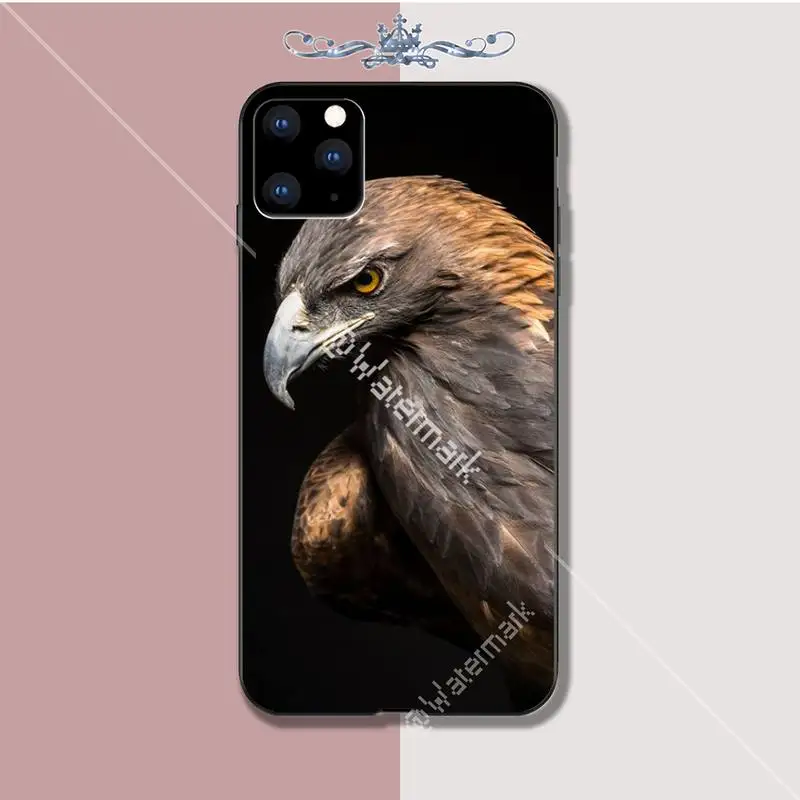 Yinuoda Eagle Bird black soft phone case cover for iphone se 2020 6 6s 7 8 plus x xs max xr 11 12 pro funda | Мобильные телефоны и