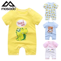 new summer cotton soft baby short sleeve jumpsuits girl boy cartoon romper for children cute breathable clothes for newborns