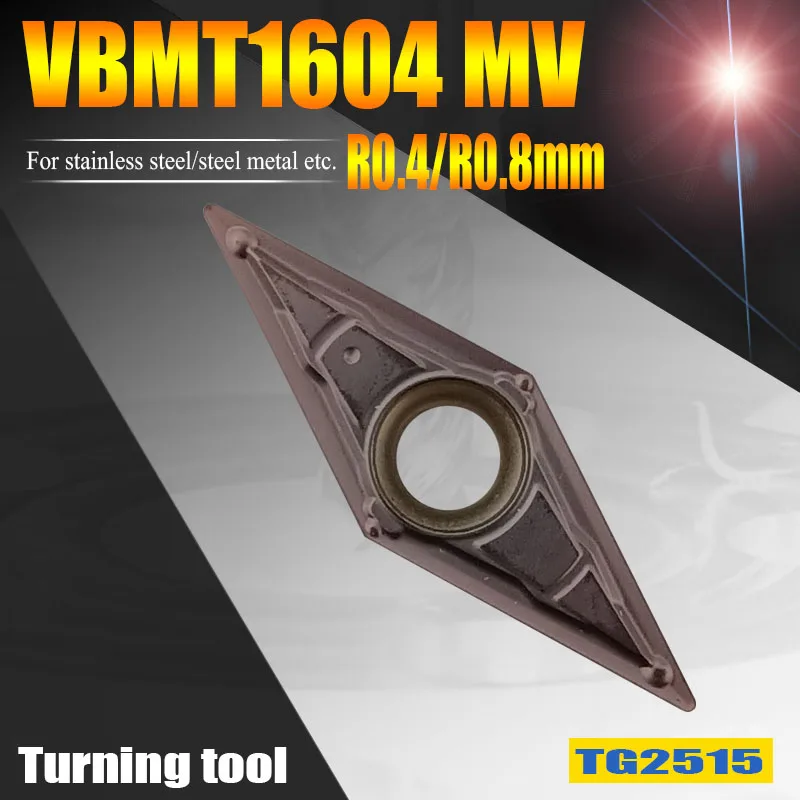 Твердосплавные пластины VBMT160404 мВ VBMT160408, токарные инструменты с ЧПУ, внешние Токарные режущие пластины для обработки металла, нержавеющей с...