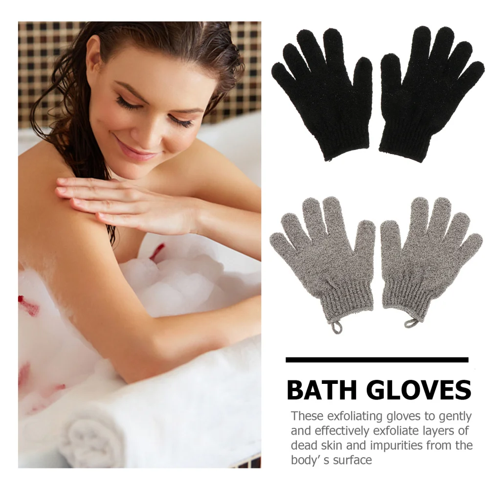 

2 Pairs Exfoliating Scrub Wash Mitts for Bath Exfoliation Accessories