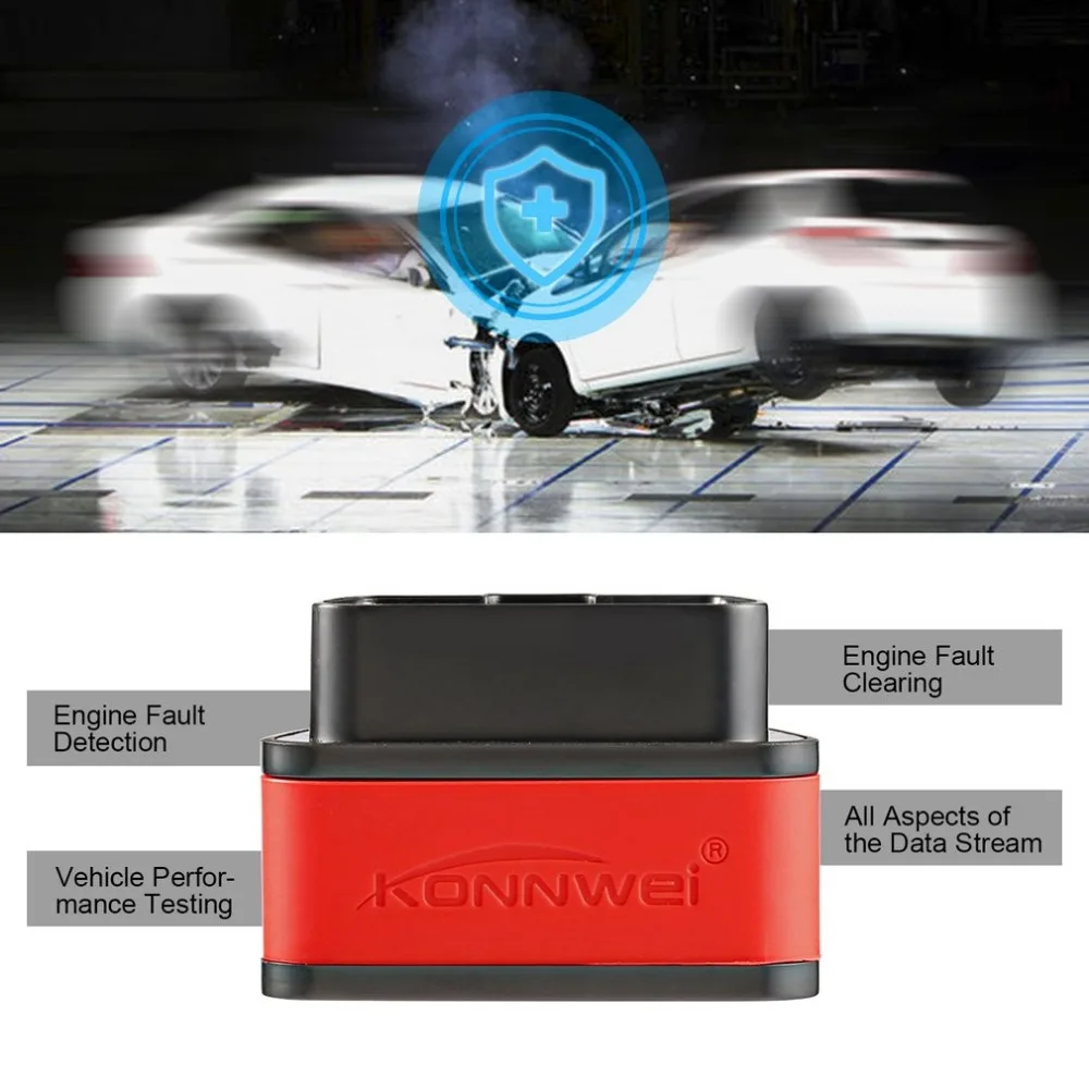 Konnwei KW903 ELM327 Bluetooth ODB2 автомобильный диагностический сканер детектор инструмент считыватель кода для Android автоматический сканер obdii