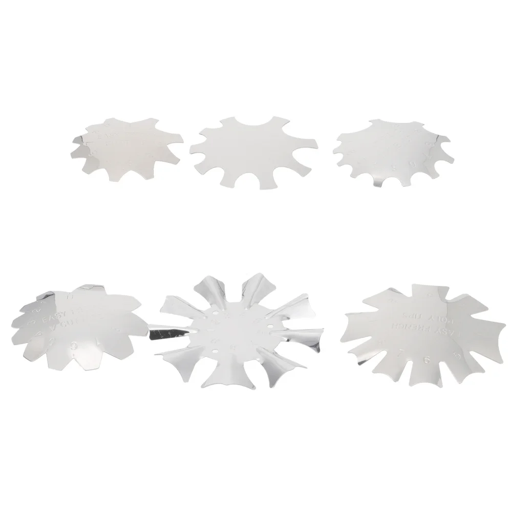 

6pcs Nail Cutter Manicure Edge Trimmer Stainless Steel Template DIY Plate