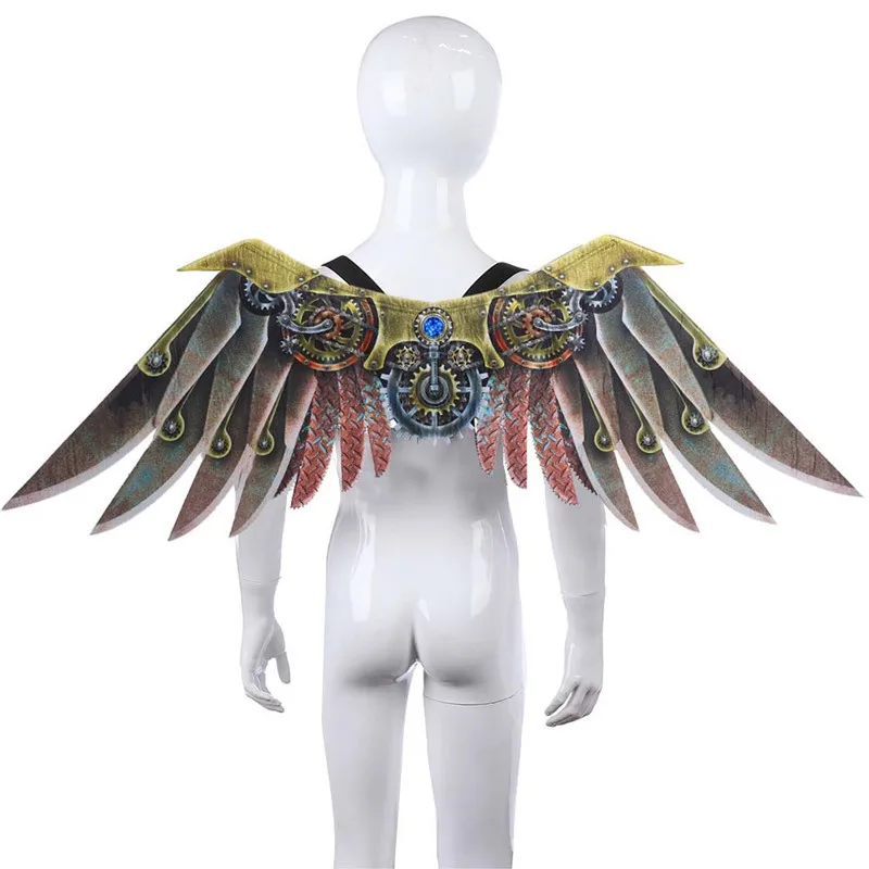 

Halloween Carnival Stage Cosplay Costume Props Adult Children Vintage High Elastic Punk Wings Halloween Costumes