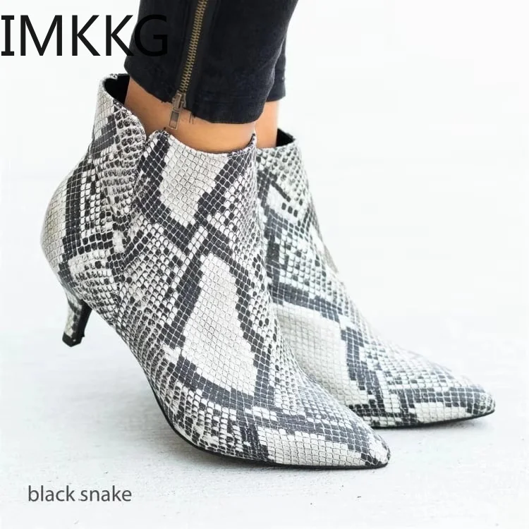 Женские зимние ботинки женские винтажные ботильоны на тонком каблуке новые