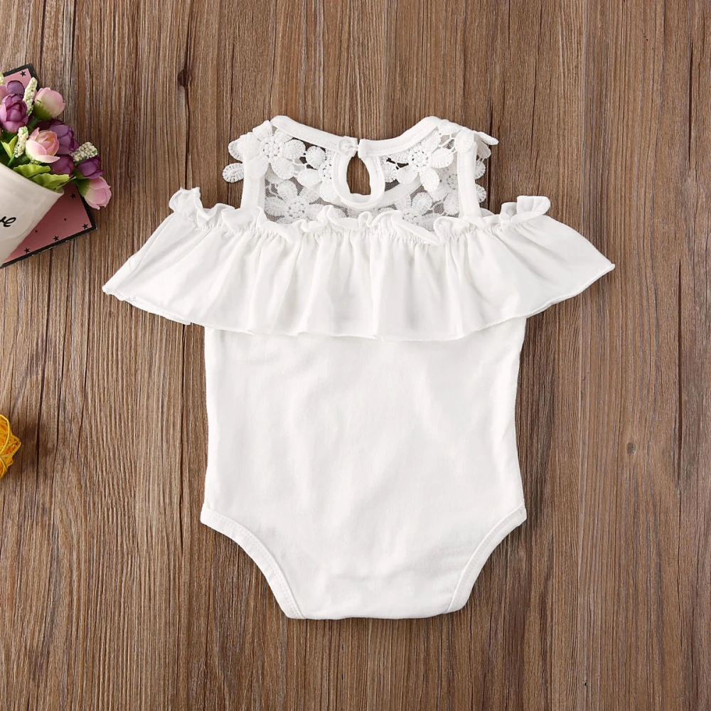 

0-18Months New born infant baby girls Lace bodysuits princess one piece Summer clothes