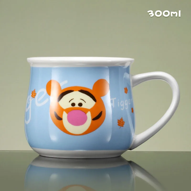 Tigger Дисней, 300 мл, Q Edition, с рисунком Винни-Пуха, керамические чашки для воды, милые детские молочные кружки для маленьких мальчиков и девочек, рождественские подарки, Taza - Цвет: Tigger