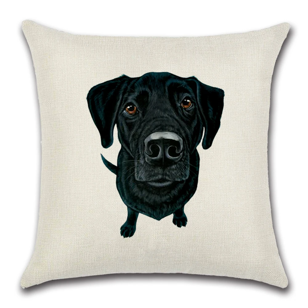 1 шт. квадратная хлопковая льняная цветная наволочка для домашних животных