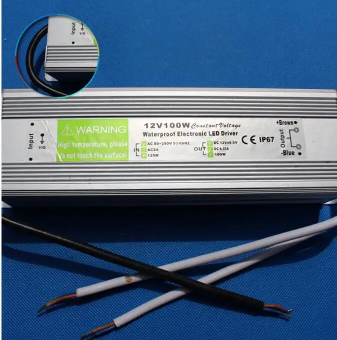 

LED Driver 10W 20W 30W 36W 45W 50W 60W 80W 100W 120W 150W Power Supply 12V Lighting Transformer Waterproof IP67 For Light Strip