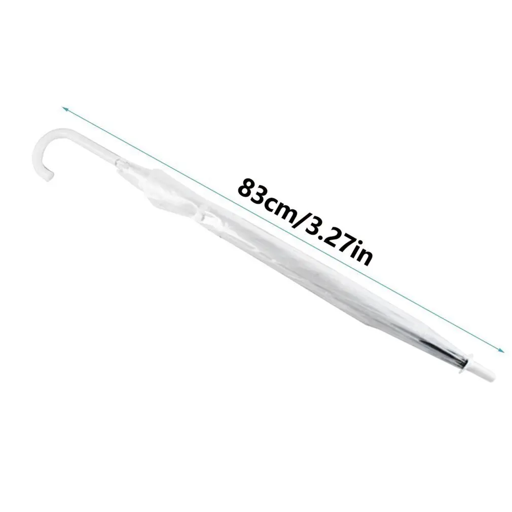 

Durable Transparent Long Handle Women Umbrella Semi-automatic Portable Size Girls Sunny Rainy Polyester Umbrella
