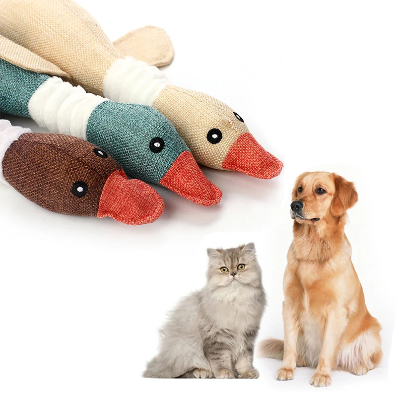 

Cute Pet Dogs Cats Plush Squeak Sound Dog Toys Plush Dog Cat Chew Squeeze Sound Toys Durability Chew Molar Toy Fit For All Pets