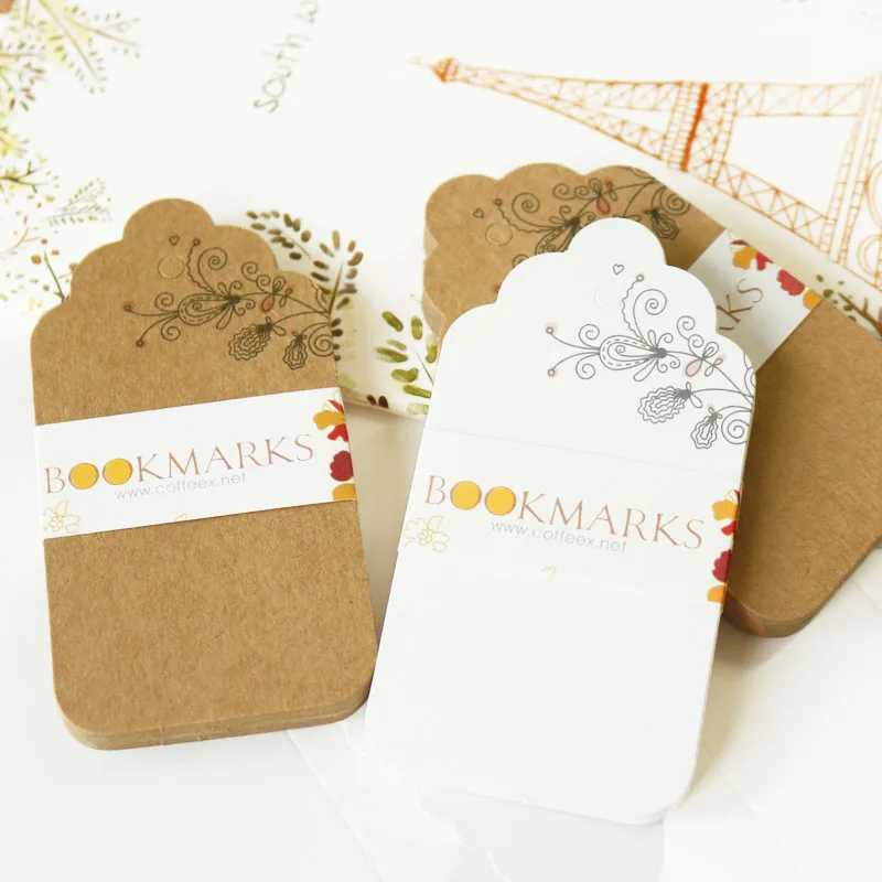 100 шт. белые бирки для украшения конфет крафт-бумага ярлыки подарков цветов