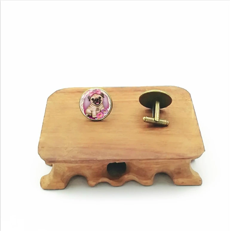 

2019 новые модные поп-запонки с милыми розовыми щенками