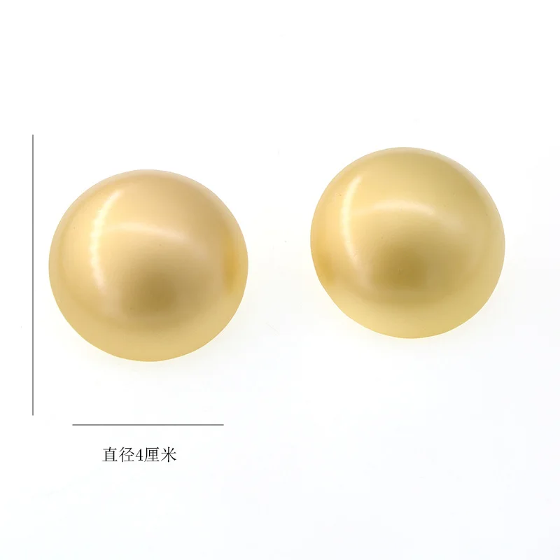 Геометрические металлические полусферические серьги золотые преувеличенные