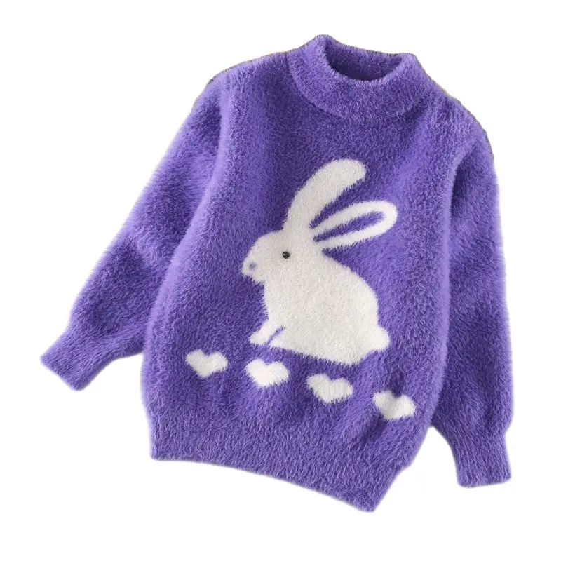 

VIDMID Girls sweater thickened winter new baby children's foreign style warm bottomed sweaters t-shirts P5129